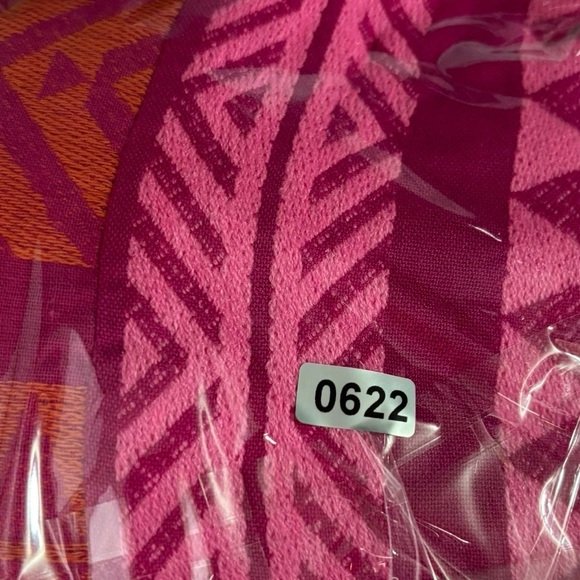 Just Bellina Pink Muliprint Boho Beaded Oversized Sleeves Tassle Ties Size XS - Picture 14 of 14